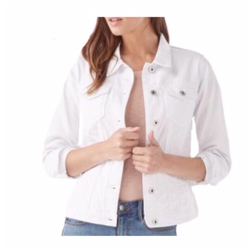 NWT White Denim Jacket